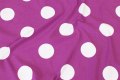 Red-purple cotton-jersey with 5 cm big white dots Red-purple cotton-jersey with 5 cm big white dots