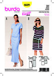 Jersey Dress, Waterfall Neckline Jersey Dress, Waterfall Neckline