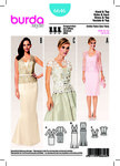 Evening Dress, Lace Top with V-Neck and Peplum Evening Dress, Lace Top with V-Neck and Peplum