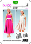 Skirt, bell shaped fullness, inverted pleats Skirt, bell shaped fullness, inverted pleats