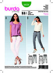 Jeans, Button Fastening, Interesting Seams Jeans, Button Fastening, Interesting Seams