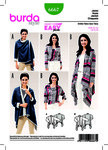 Jacket, Jacket with Pointed Hem, Integral Collar Jacket, Jacket with Pointed Hem, Integral Collar