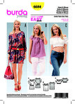 Dress, Blouse, Cropped Blouse, Elastic Casing Dress, Blouse, Cropped Blouse, Elastic Casing