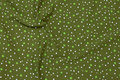 Olive-green cotton-jersey with small light green stars Olive-green cotton-jersey with small light green stars