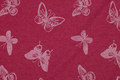 Tomato-red, lightweight sweatshirt fabric with glitter-butterflies Tomato-red, lightweight sweatshirt fabric with glitter-butterflies