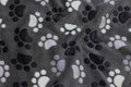 Charcoal supersoft micro-fleece with paw-print Charcoal supersoft micro-fleece with paw-print