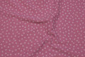 Old rose double-woven cotton-crepe with small white flowers Old rose double-woven cotton-crepe with small white flowers