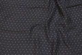 Charcoal double-woven cotton-crepe with small light grey crowns Charcoal double-woven cotton-crepe with small light grey crowns