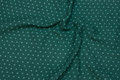 Jade-green double-woven cotton-crepe with small mint crowns Jade-green double-woven cotton-crepe with small mint crowns