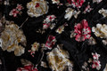 Black silky-velvet with beautiful flowers Black silky-velvet with beautiful flowers