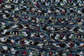 Petrol viscose-mousselin with stripe-pattern along length Petrol viscose-mousselin with stripe-pattern along length