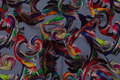 Grey viscose-mousselin with beautiful sway pattern Grey viscose-mousselin with beautiful sway pattern