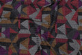 Lightweight, speckled knit with pattern in grey, wine-red and light brown Lightweight, speckled knit with pattern in grey, wine-red and light brown