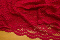 Strong red dress-lace-fabric with 2 curvy sides. 20,02 Strong red dress-lace-fabric with 2 curvy sides. 20,02