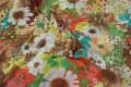 Green, brown and orange crinkle chiffon Green, brown and orange crinkle chiffon