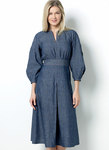 Raglan Sleeve Dress with Contrast Topstitching Raglan Sleeve Dress with Contrast Topstitching
