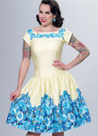 Square-Neck, Dropped-Waist Dresses and Petticoat Ruffle Square-Neck, Dropped-Waist Dresses and Petticoat Ruffle