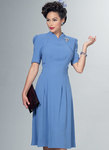 Dresses with Shoulder and Bust Detail, Waist Tie, and Sleeve Variations Dresses with Shoulder and Bust Detail, Waist Tie, and Sleeve Variations