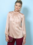 Tops with Gather-Detail Mock-Neck Tops with Gather-Detail Mock-Neck