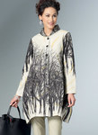 Loose Shirts with Stand Collar, Shaped Hem and Tucks Loose Shirts with Stand Collar, Shaped Hem and Tucks