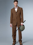 Single-Breasted Lined Coat with Back Vent and Cuffed Pants Single-Breasted Lined Coat with Back Vent and Cuffed Pants