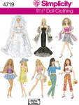 Doll Clothes 11½ inch, wedding, evening, skirts Doll Clothes 11½ inch, wedding, evening, skirts