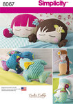 Stuffed Doll Face Pillows, Mermaids and Birds Stuffed Doll Face Pillows, Mermaids and Birds