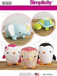 Stuffed Penguins, Turtle and Elephant Stuffed Penguins, Turtle and Elephant