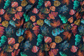 Dark cotton-jersey with beautiful leaves Dark cotton-jersey with beautiful leaves