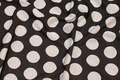 Black heavy-jersey with big delicate-grey 4 cm dots Black heavy-jersey with big delicate-grey 4 cm dots