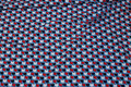 Light blue cotton-jersey with small apples in navy, red and white Light blue cotton-jersey with small apples in navy, red and white