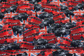 Cotton-jersey with London-busses and London-taxies Cotton-jersey with London-busses and London-taxies