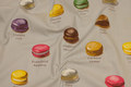Light grey cotton with macarones Light grey cotton with macarones