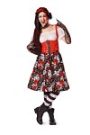 Gothic Girl, Gypsy Blouse, Swingy Skirt, Corset Gothic Girl, Gypsy Blouse, Swingy Skirt, Corset
