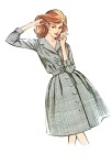 Shirt-Blouse Dress, Vintage, Adorning Accessories to be buttoned Shirt-Blouse Dress, Vintage, Adorning Accessories to be buttoned
