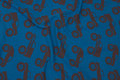 Petrol-colored cotton-jersey with brown cars Petrol-colored cotton-jersey with brown cars