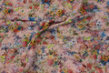 Super-lightweight, dusty soft red, crinkle cotton-batiste with flowers Super-lightweight, dusty soft red, crinkle cotton-batiste with flowers