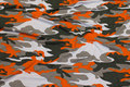 Viscosejersey camouflage with orange Viscosejersey camouflage with orange
