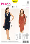 Jersey Dress, Wrap-Effect, Gathered Side Jersey Dress, Wrap-Effect, Gathered Side