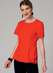 Raglan Sleeve Blouses with Asymmetrical Pleat Raglan Sleeve Blouses with Asymmetrical Pleat