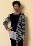 Seamed Tunics with Asymmetical Hems Seamed Tunics with Asymmetical Hems