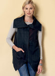 Collared Vests with Asymmetrical Hems Collared Vests with Asymmetrical Hems