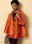 Collared Vest and Jackets with Asymmetrical Hem Collared Vest and Jackets with Asymmetrical Hem