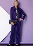 Draped Collar Jacket, Sleeveless Dress and Pants Draped Collar Jacket, Sleeveless Dress and Pants