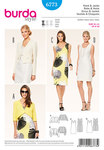 Dress, sleeveless jacket, hipster cut Dress, sleeveless jacket, hipster cut