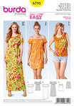 Dress with carmen neckline, shirt with banded neck Dress with carmen neckline, shirt with banded neck