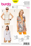 Blouse and tunic, hem and neck bands Blouse and tunic, hem and neck bands