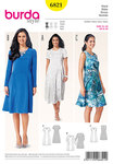 Dress, fitted to the waist with flared gores Dress, fitted to the waist with flared gores