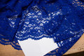 Cobolt blue dress-lace-fabric with scallops in both sides. 20,02 Cobolt blue dress-lace-fabric with scallops in both sides. 20,02