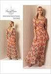 Dress with Back-V, Inset and Ties - Tracy Reese Dress with Back-V, Inset and Ties - Tracy Reese